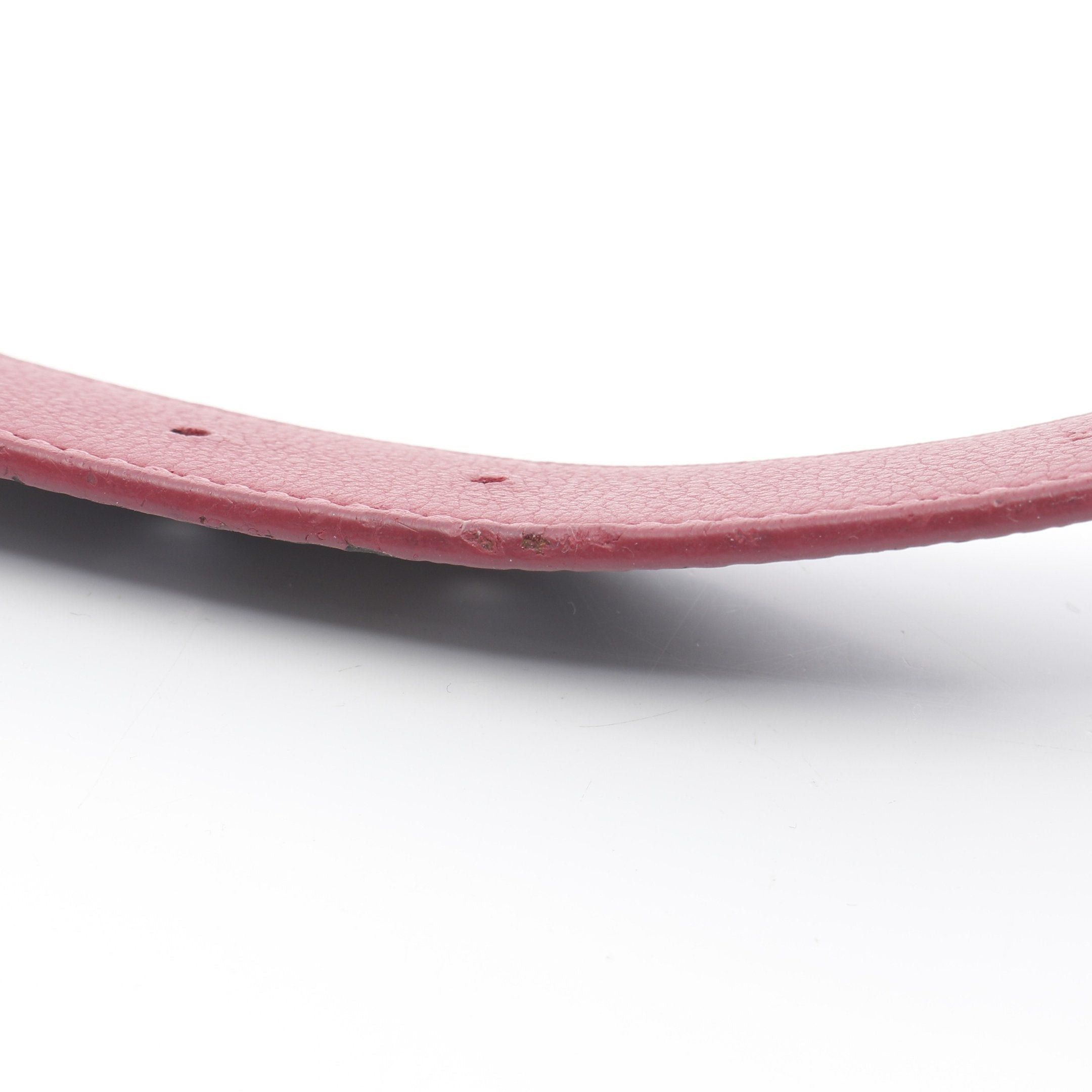 Louis Vuitton Louis Vuitton Lv Initials 30Mm Reversible Belt Leather Brown Pink Size ONE SIZE - 8 Thumbnail
