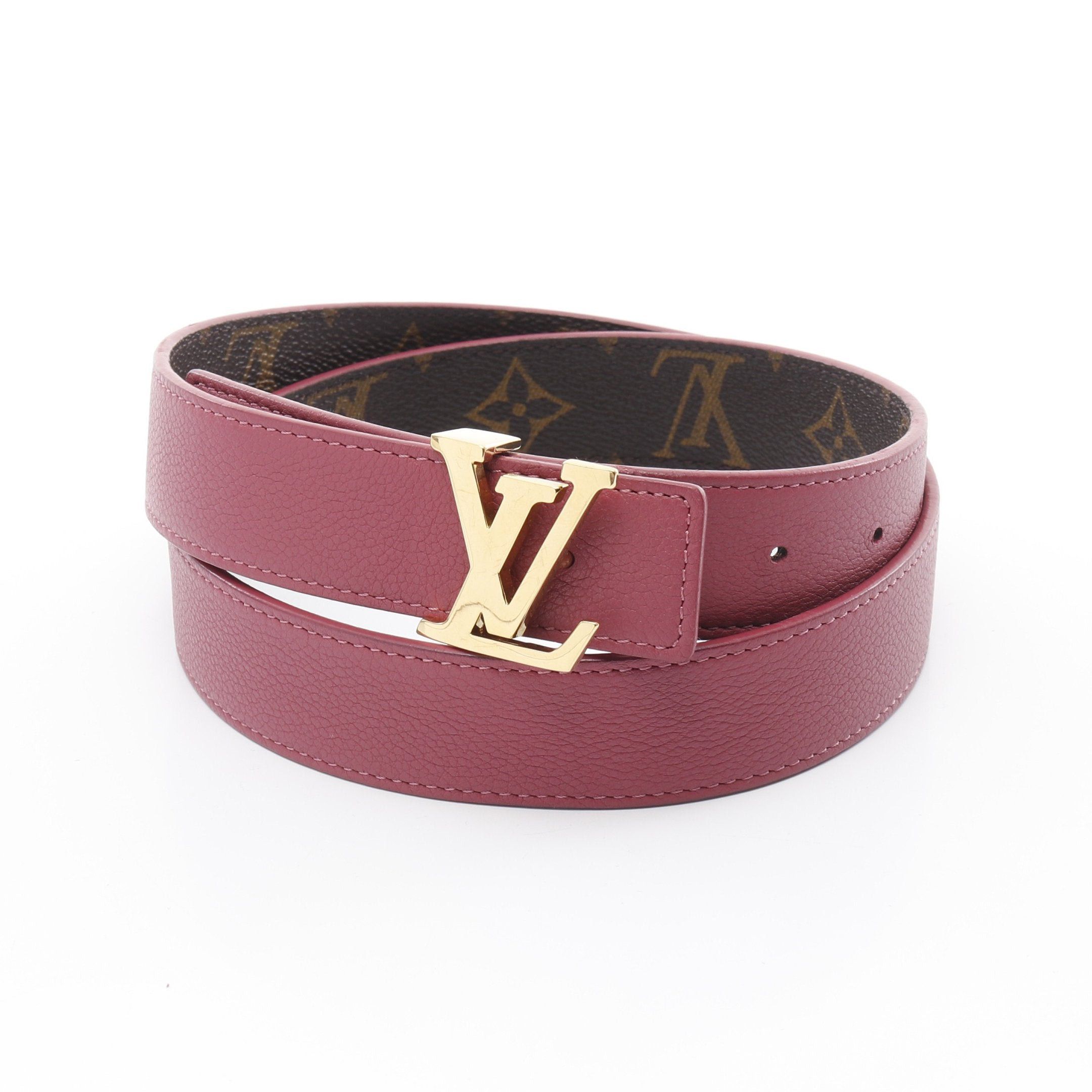 Louis Vuitton Louis Vuitton Lv Initials 30Mm Reversible Belt Leather Brown Pink Size ONE SIZE - 5 Thumbnail
