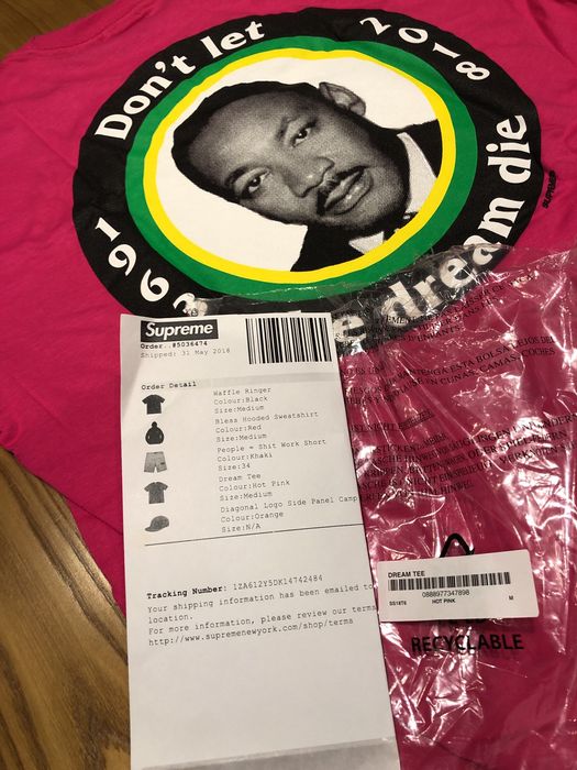 Supreme SUPREME DREAM TEE COLOUR HOT PINK SIZE MEDIUM BRAND NEW