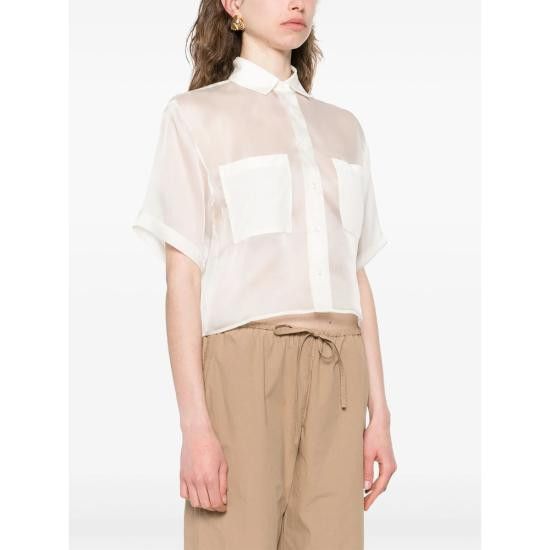 Mazzarelli MAZZARELLI Women Shirts B215 1 VIOLA WHITE Size M / US 6-8 / IT 42-44 - 3 Thumbnail