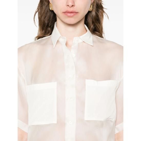 Mazzarelli MAZZARELLI Women Shirts B215 1 VIOLA WHITE Size M / US 6-8 / IT 42-44 - 2 Thumbnail