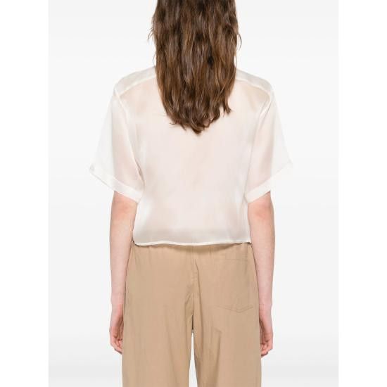 Mazzarelli MAZZARELLI Women Shirts B215 1 VIOLA WHITE Size L / US 10 / IT 46 - 4 Thumbnail