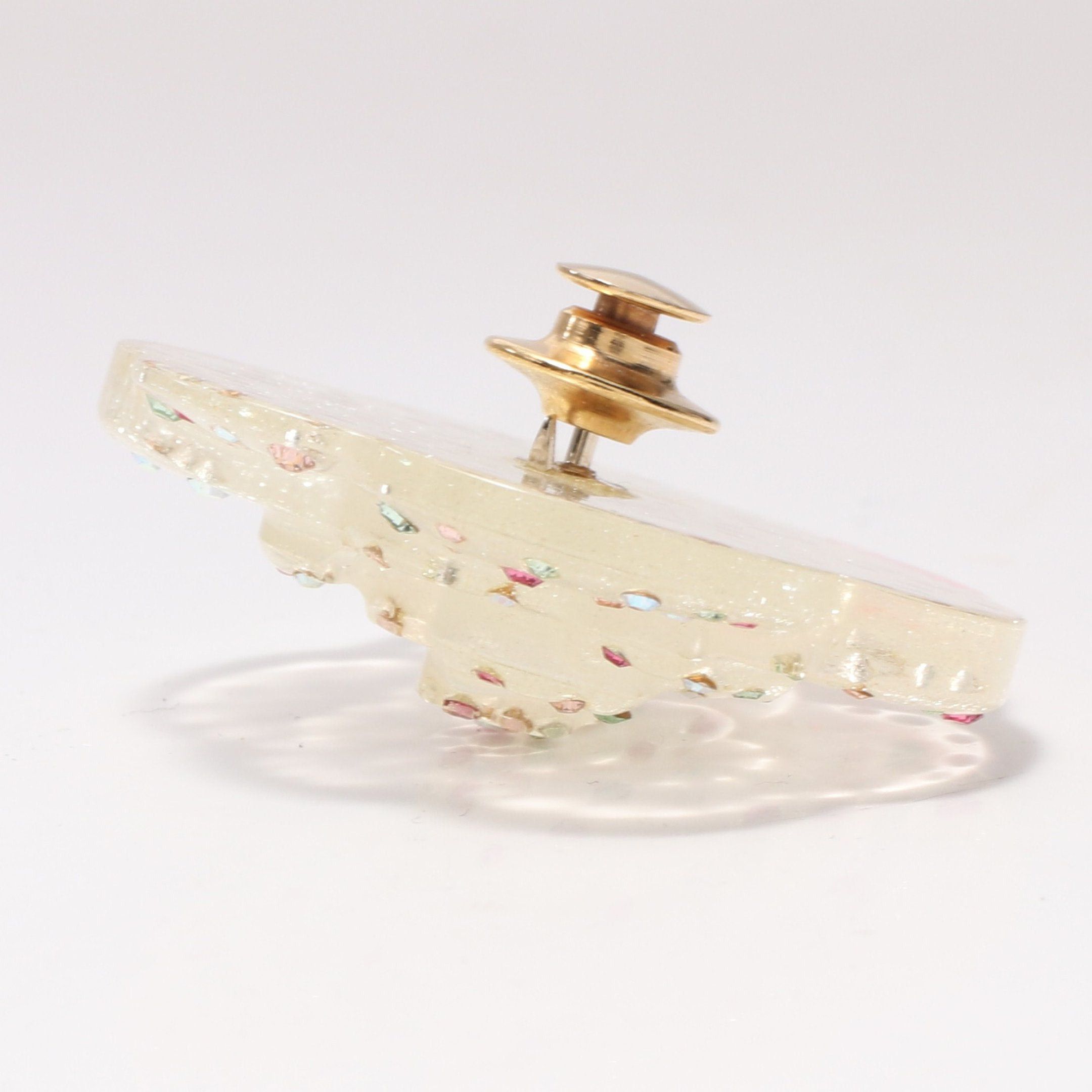 Chanel Chanel Camellia Pin Brooch Rhinestone Clear Multicolor 04A Size ONE SIZE - 5 Thumbnail