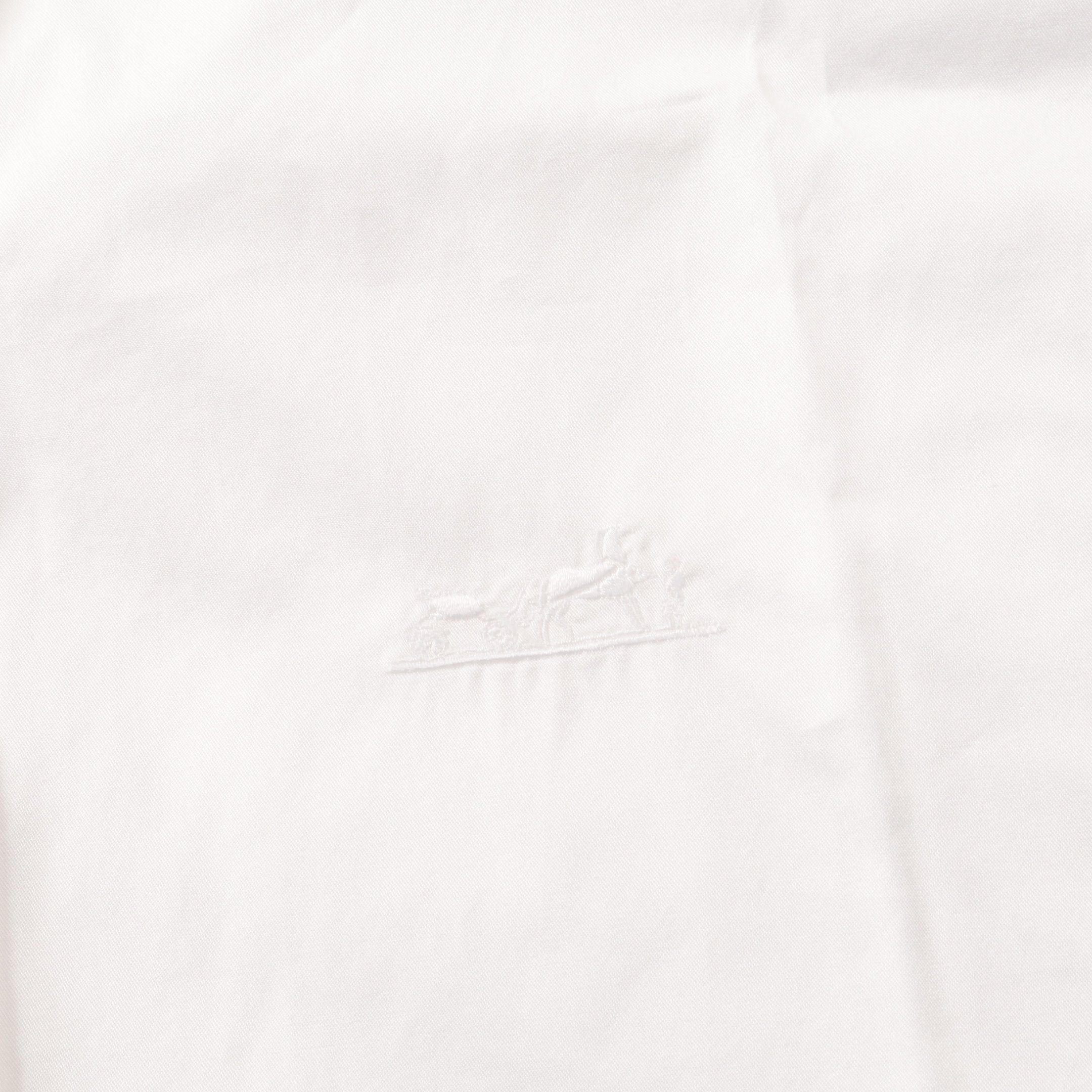 Hermes Hermes Caleche Embroidery Shirt Long Sleeve Cotton White Size ONE SIZE - 7 Thumbnail