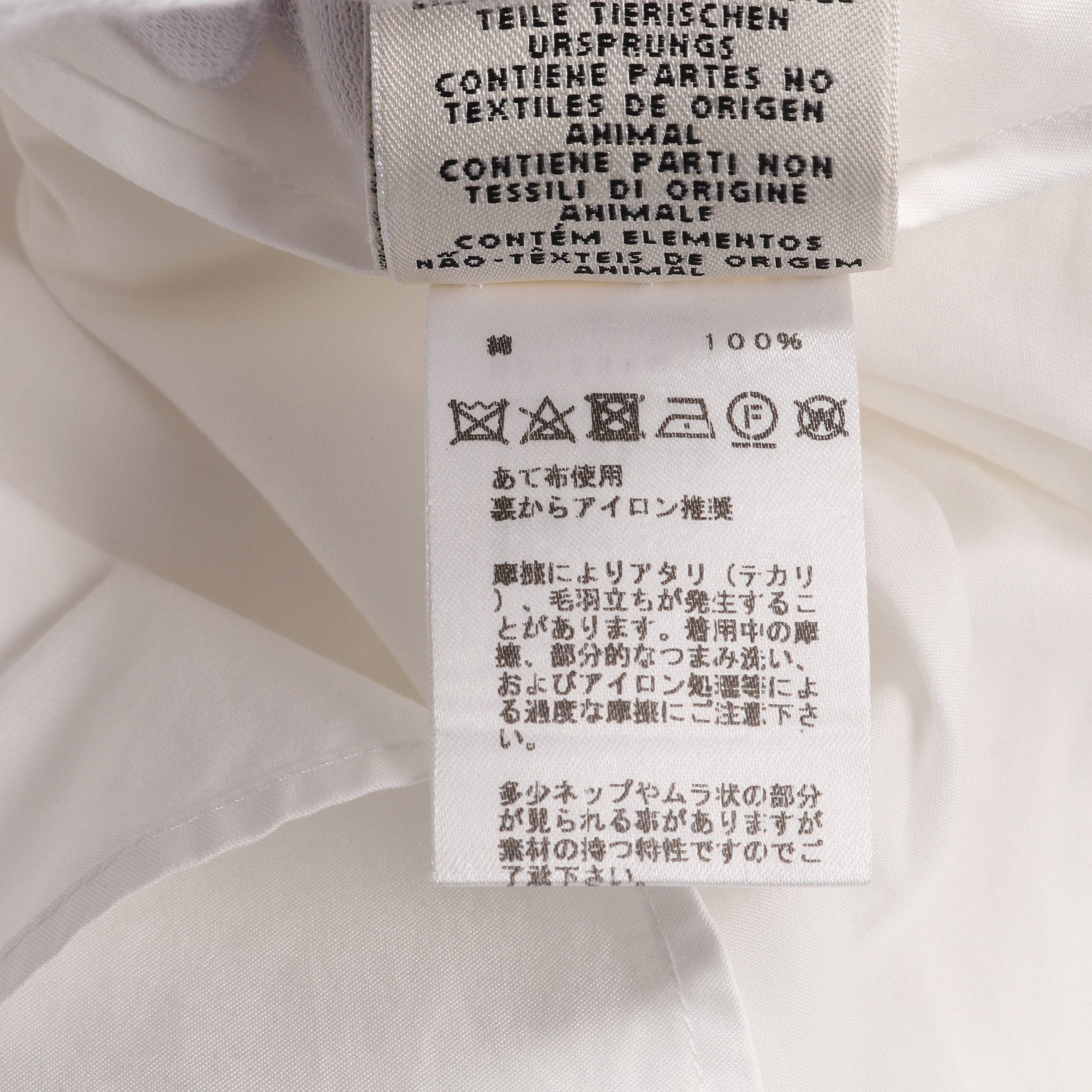 Hermes Hermes Caleche Embroidery Shirt Long Sleeve Cotton White Size ONE SIZE - 4 Thumbnail