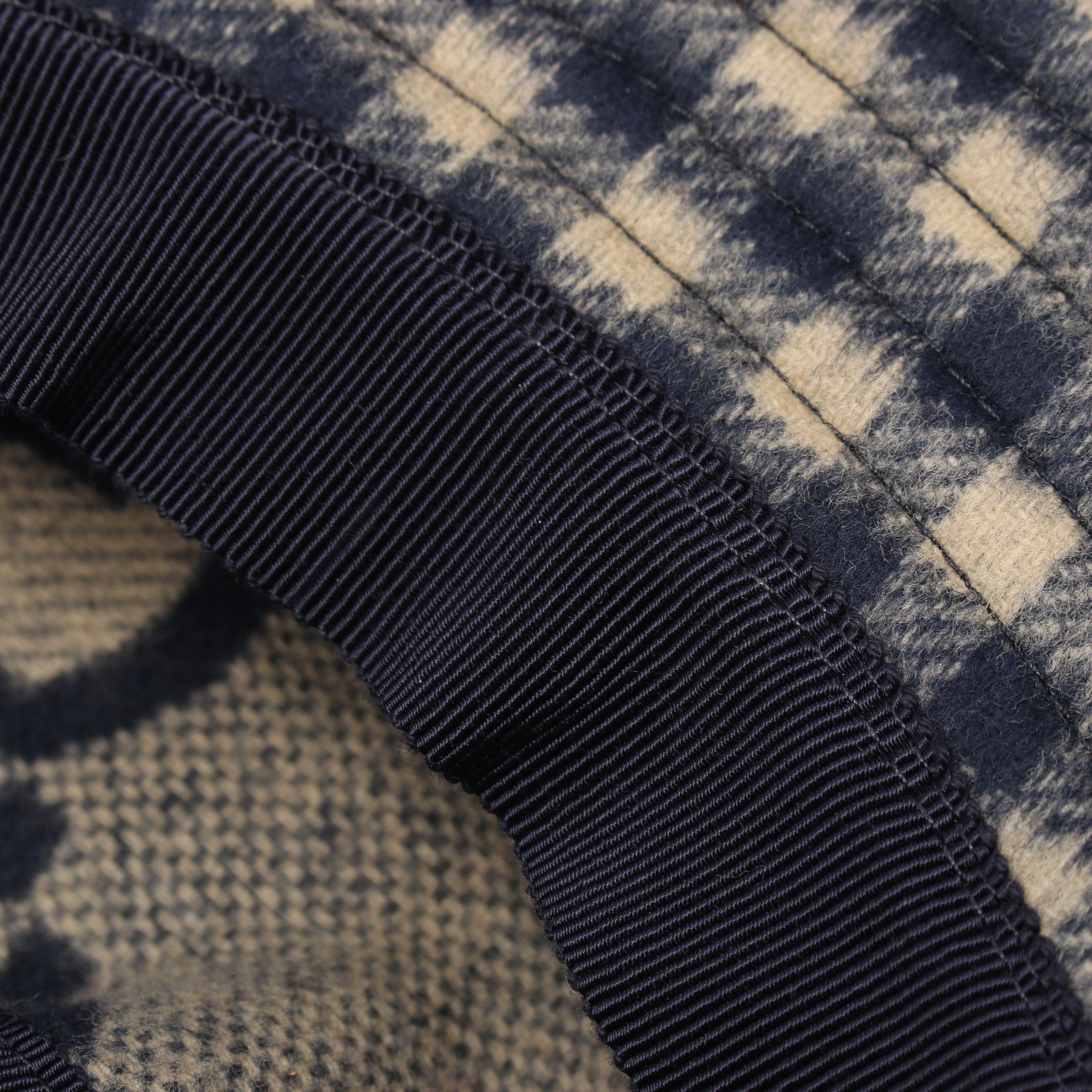 Gucci Gucci Bucket Hat Check Wool Navy Beige Size ONE SIZE - 10 Thumbnail