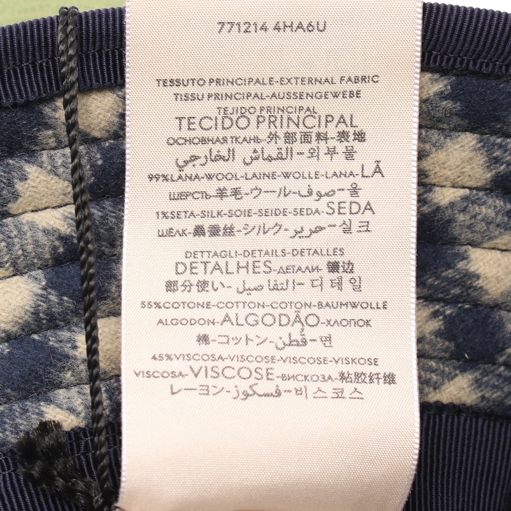 Gucci Gucci Bucket Hat Check Wool Navy Beige Size ONE SIZE - 6 Thumbnail