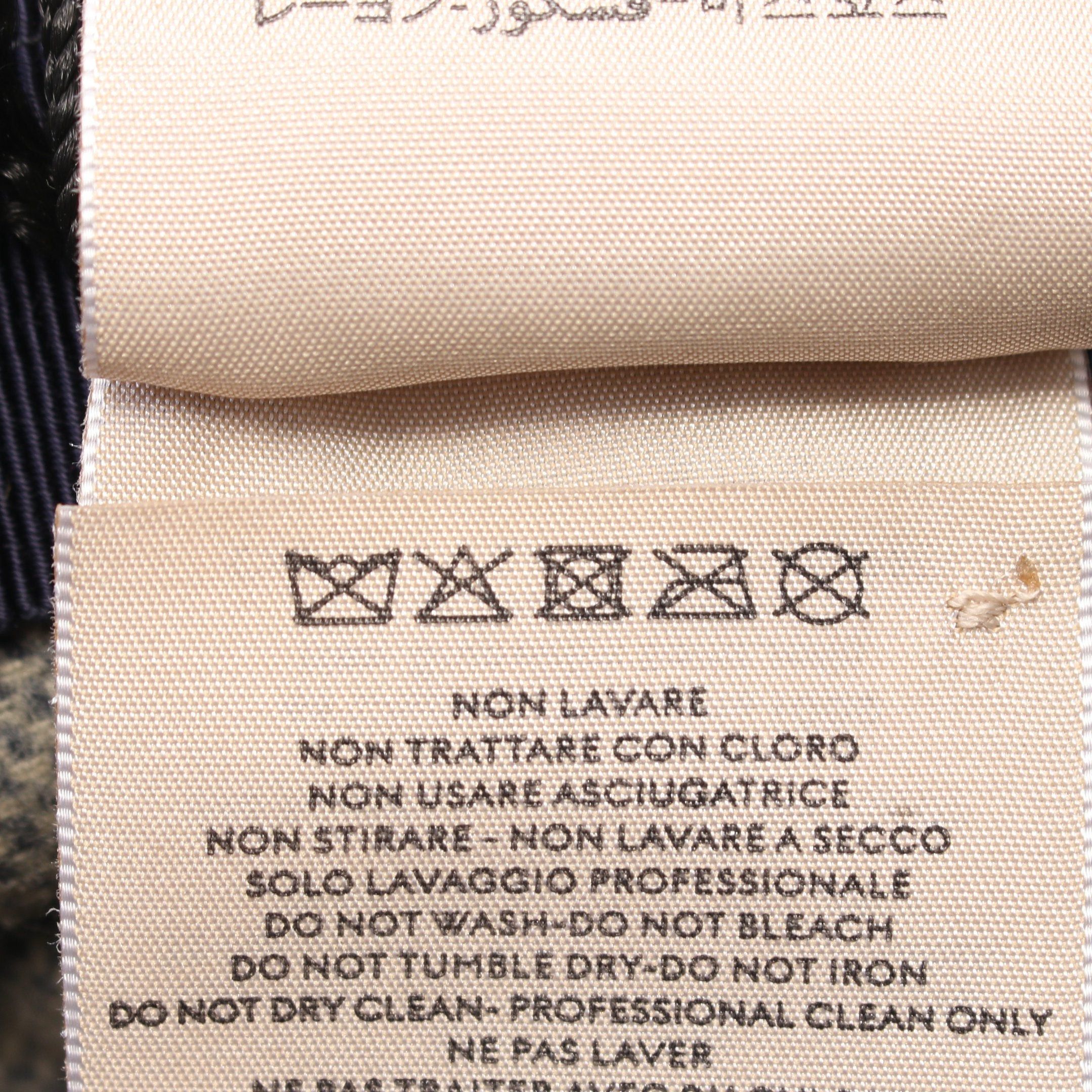 Gucci Gucci Bucket Hat Check Wool Navy Beige Size ONE SIZE - 7 Thumbnail