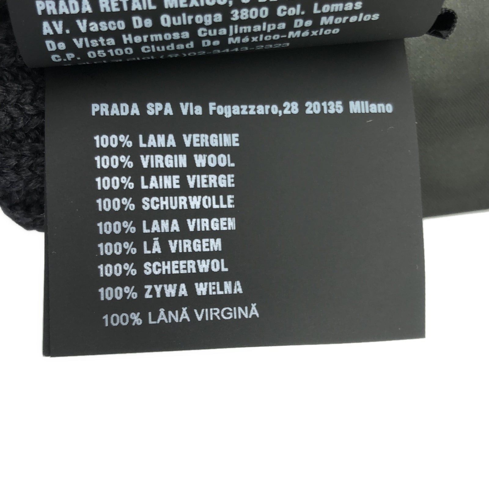 Prada Prada Knit Cap Beanie Wool Gray Size ONE SIZE - 7 Thumbnail