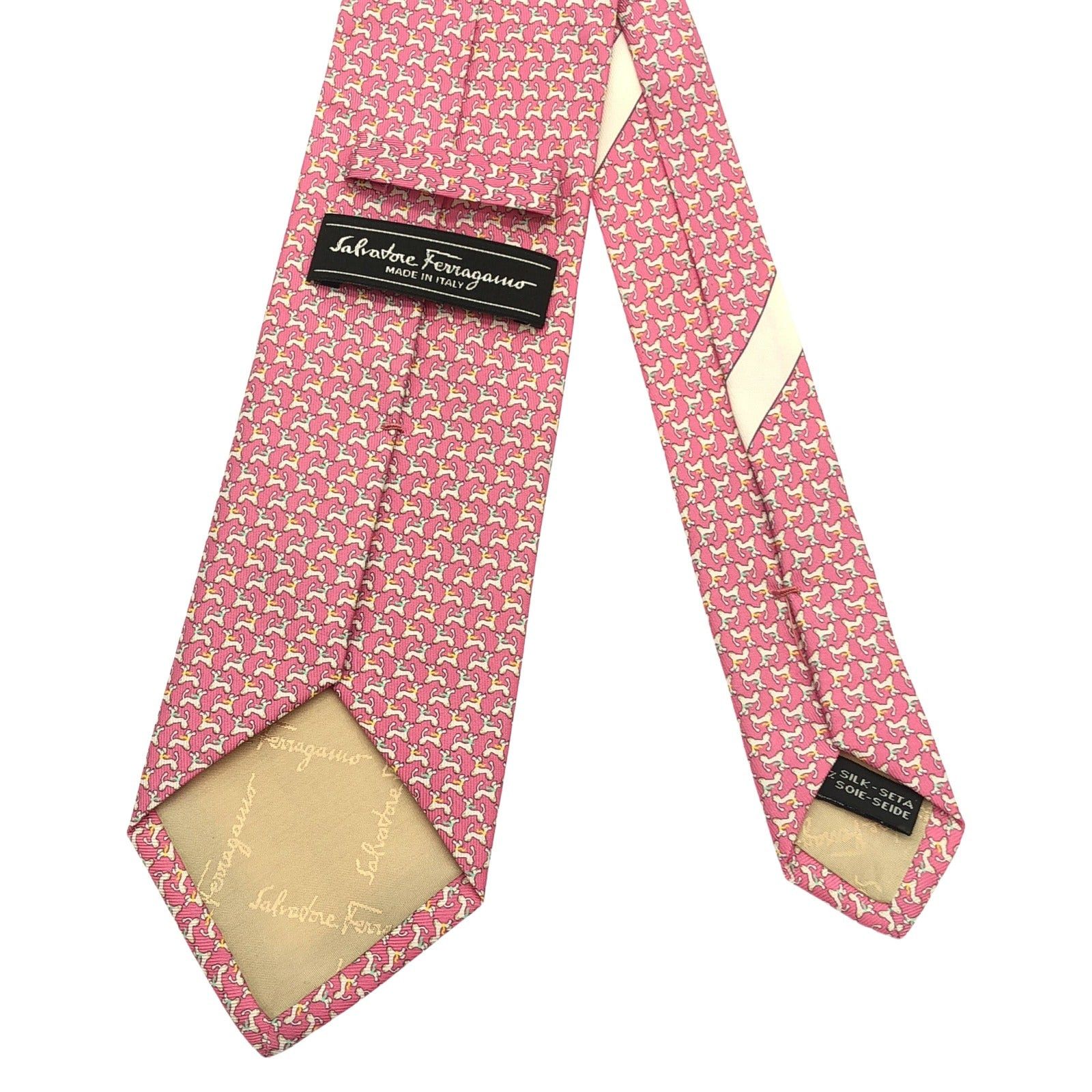 Salvatore Ferragamo Salvatore Ferragamo Tie Silk Pink Size ONE SIZE - 3 Thumbnail