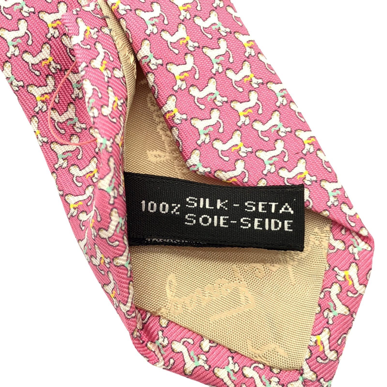 Salvatore Ferragamo Salvatore Ferragamo Tie Silk Pink Size ONE SIZE - 6 Thumbnail