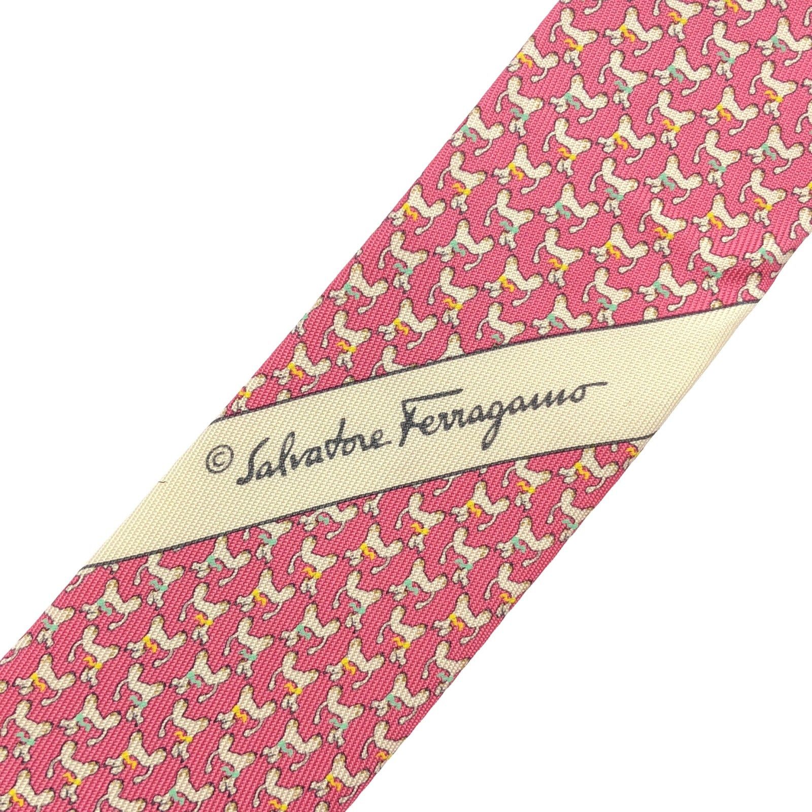 Salvatore Ferragamo Salvatore Ferragamo Tie Silk Pink Size ONE SIZE - 4 Thumbnail