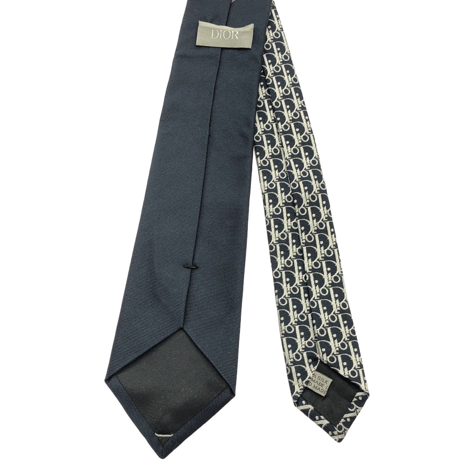 Dior Dior Tie Silk Navy Size ONE SIZE - 3 Thumbnail