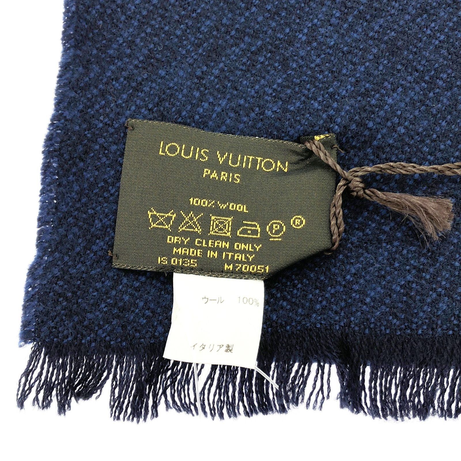 Louis Vuitton Louis Vuitton Scarf Wool Navy Size ONE SIZE - 4 Thumbnail