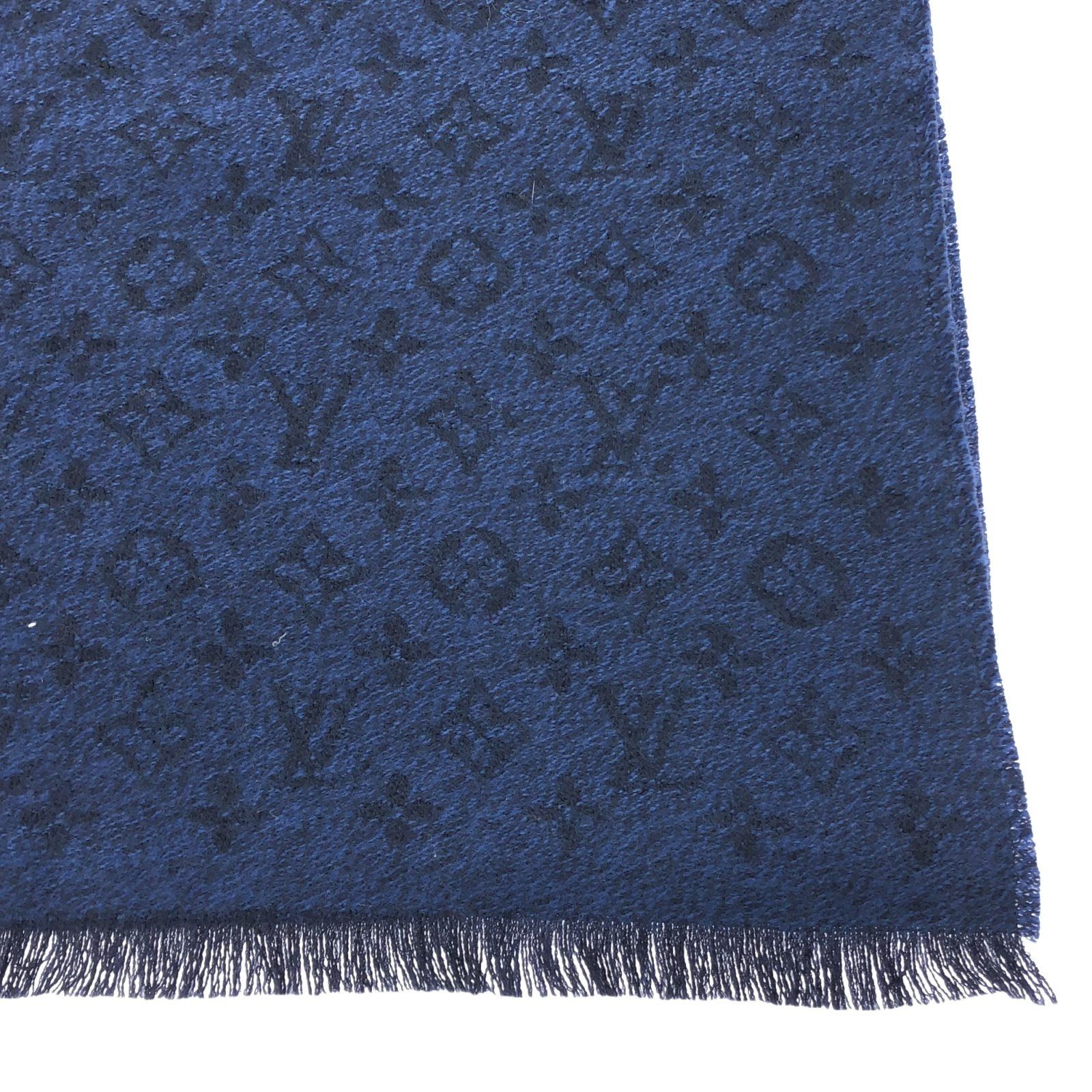 Louis Vuitton Louis Vuitton Scarf Wool Navy Size ONE SIZE - 3 Thumbnail