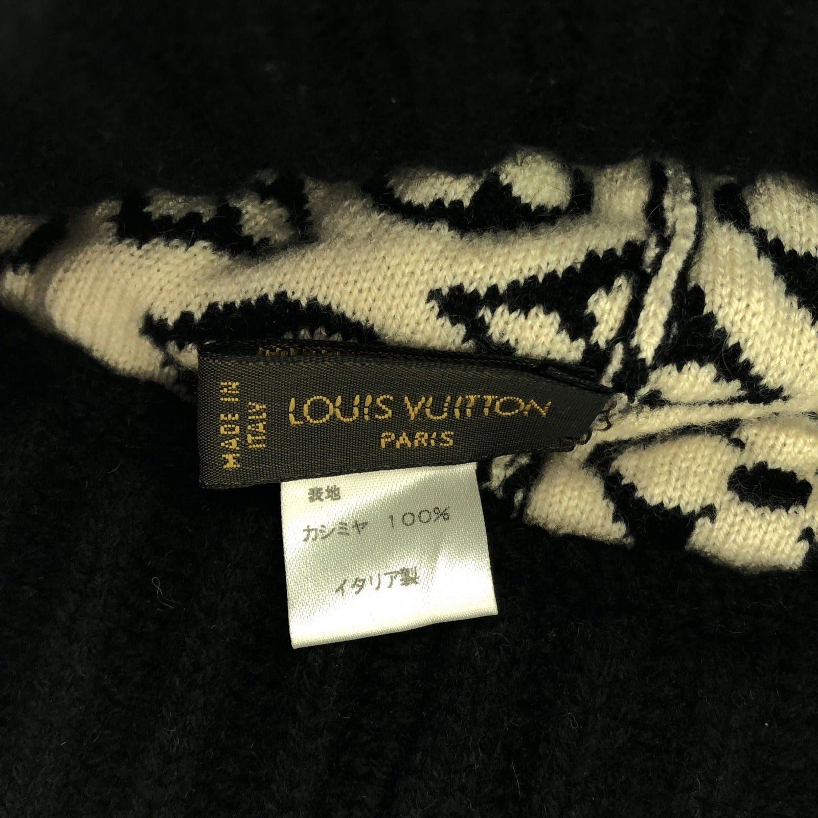Louis Vuitton Louis Vuitton Knit Cap Beanie Cashmere Black Size ONE SIZE - 5 Thumbnail