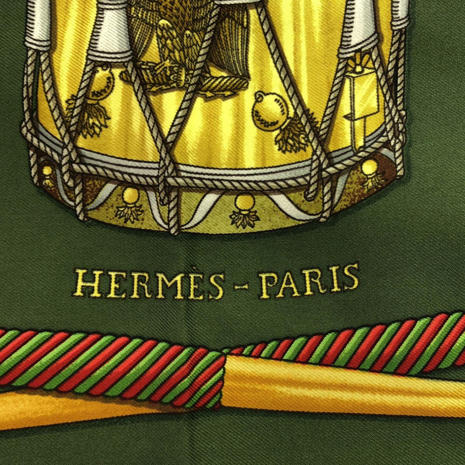Hermes Hermes Carres 90 Scarf Silk Green Size ONE SIZE - 5 Thumbnail