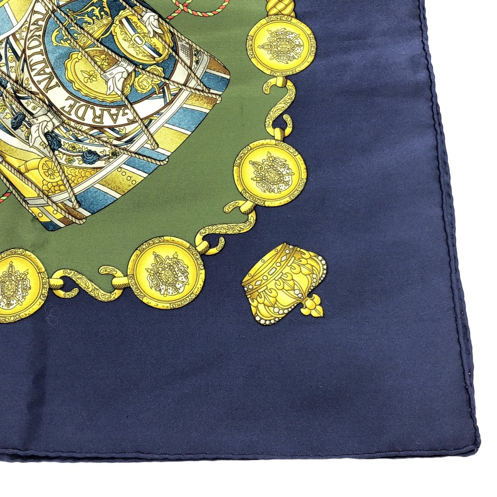 Hermes Hermes Carres 90 Scarf Silk Green Size ONE SIZE - 3 Thumbnail