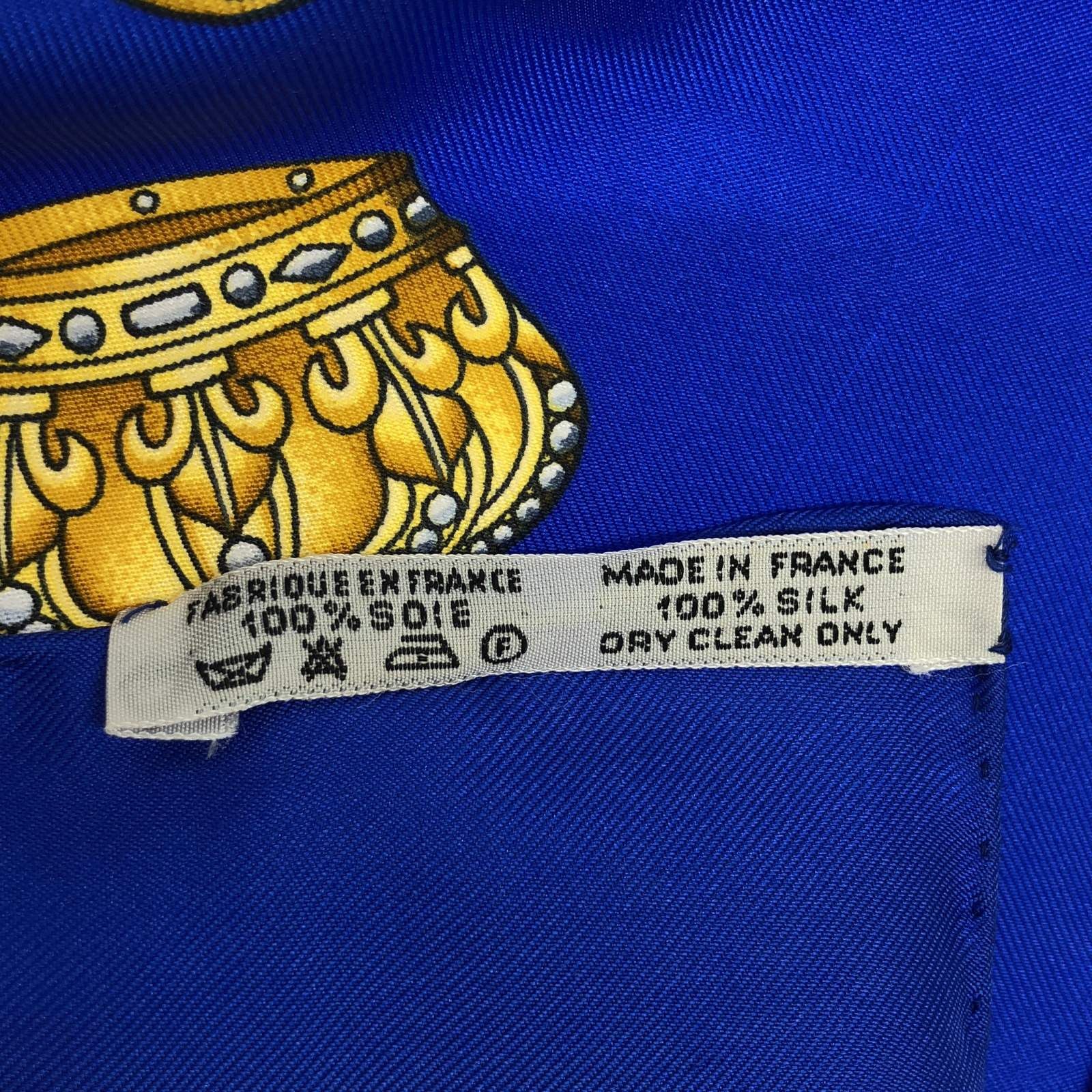 Hermes Hermes Scarf Silk Blue Size ONE SIZE - 5 Thumbnail