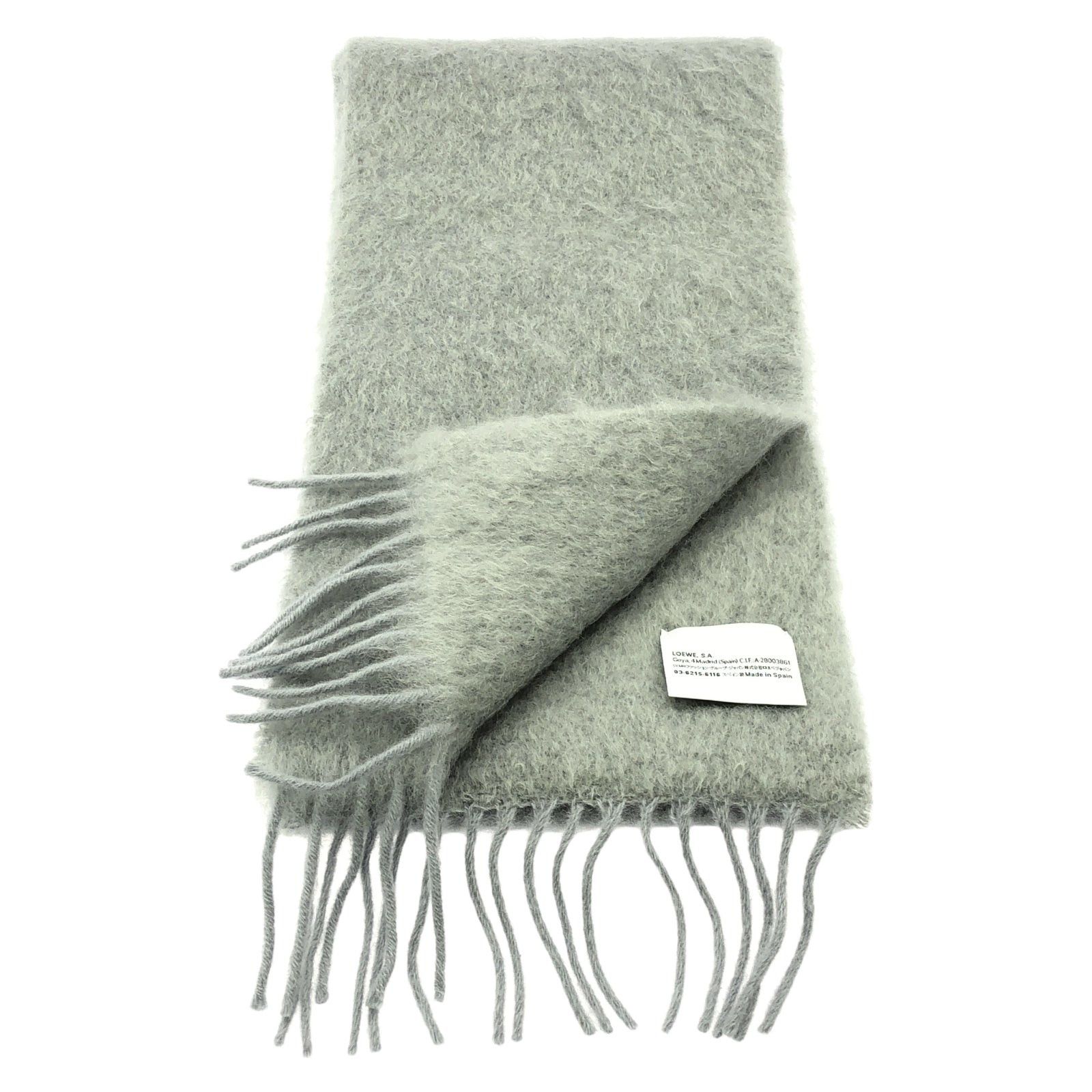 Loewe Loewe Scarf Wool Gray Size ONE SIZE - 2 Thumbnail