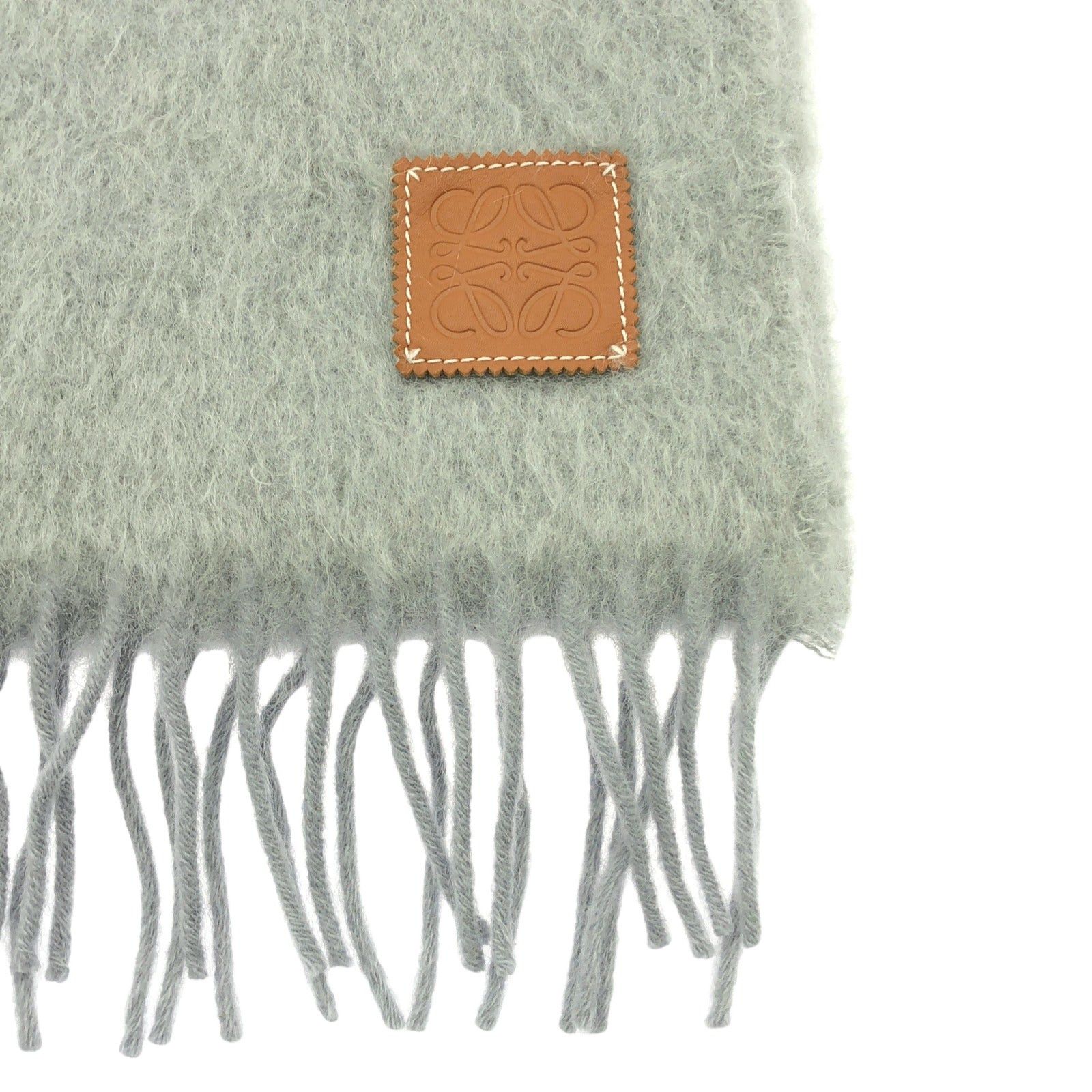 Loewe Loewe Scarf Wool Gray Size ONE SIZE - 3 Thumbnail