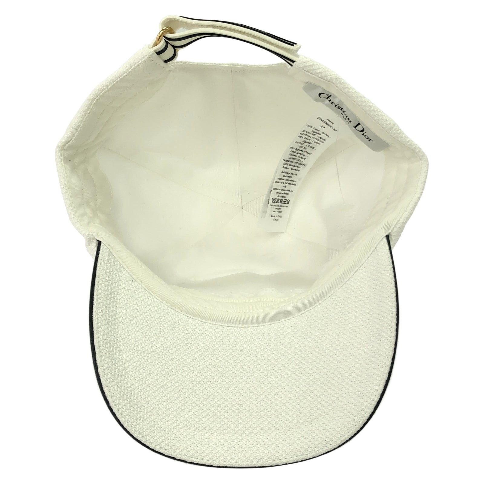 Dior Dior Hat Cap Cotton White Size ONE SIZE - 4 Thumbnail