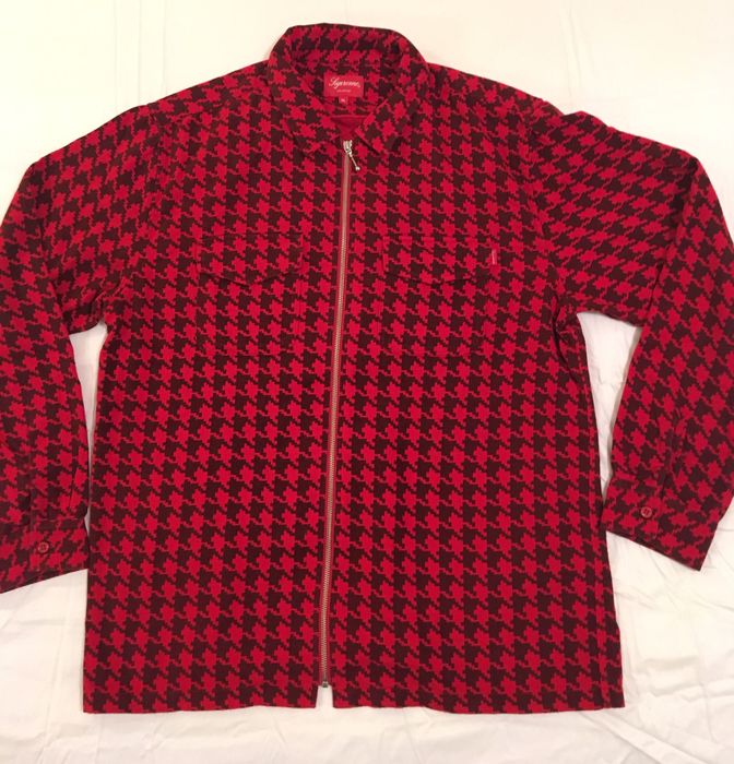 Supreme Supreme Houndstooth Flannel Zip-up Shirt new and unused