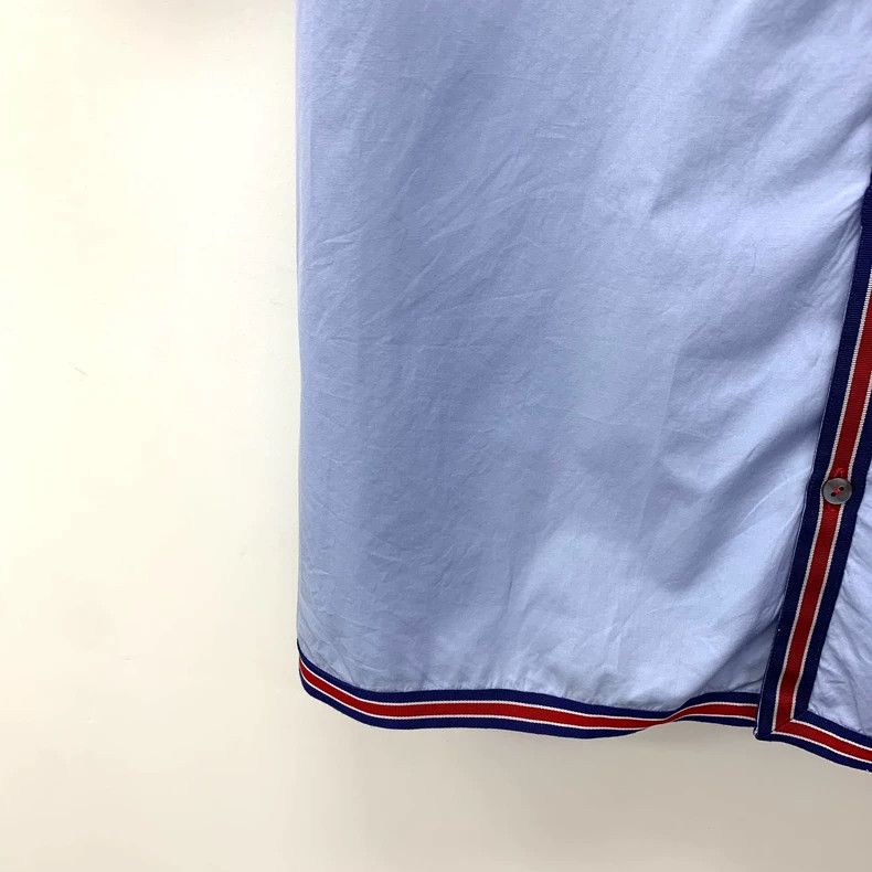 Gucci Gucci Blue Striped Cotton Short Sleeve Shirt - dmc Size US L / EU 52-54 / 3 - 4 Thumbnail