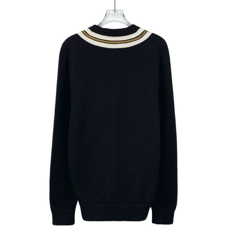 Gucci Gucci Black Striped V-Neck Knit Sweater - dmc Size US S / EU 44-46 / 1 - 2 Thumbnail