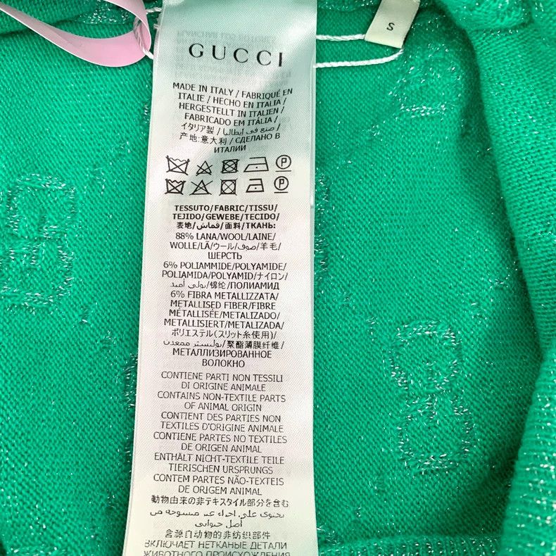 Gucci Gucci Green V-Neck Wool Cardigan with Logo - dmc Size US S / EU 44-46 / 1 - 6 Thumbnail