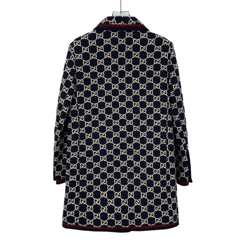 Gucci Gucci Deep Blue Logo Print Double-Breasted Coat - dmc Size US XS / EU 42 / 0 - 2 Thumbnail