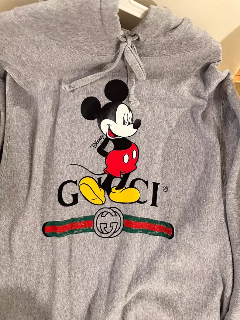Gucci Gucci Disney Mickey Mouse Hoodie in Gray - dmc Size US L / EU 52-54 / 3 - 3 Thumbnail