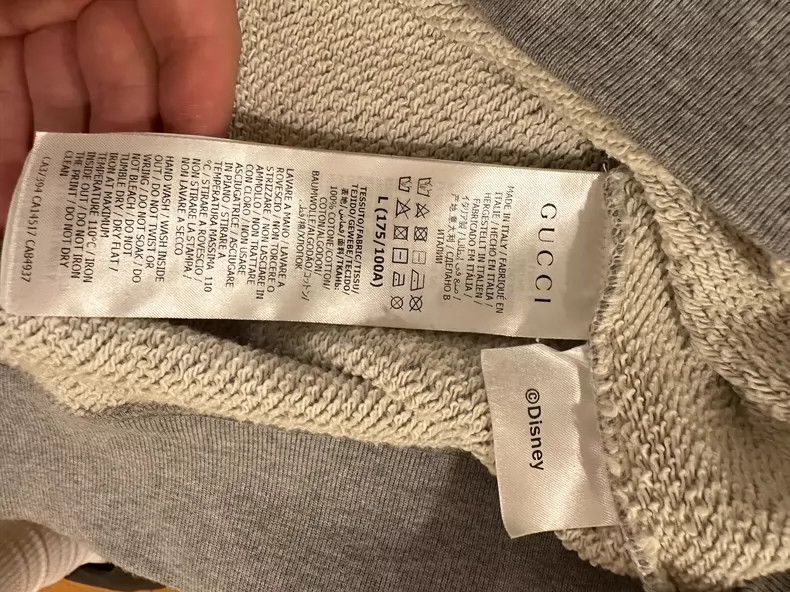 Gucci Gucci Disney Mickey Mouse Hoodie in Gray - dmc Size US L / EU 52-54 / 3 - 5 Thumbnail