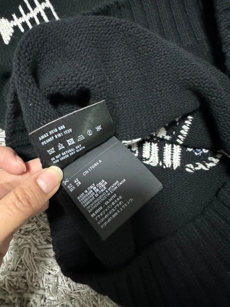 Prada Prada Cartoon Print Black Sweater for Women - dmc Size US L / EU 52-54 / 3 - 5 Thumbnail