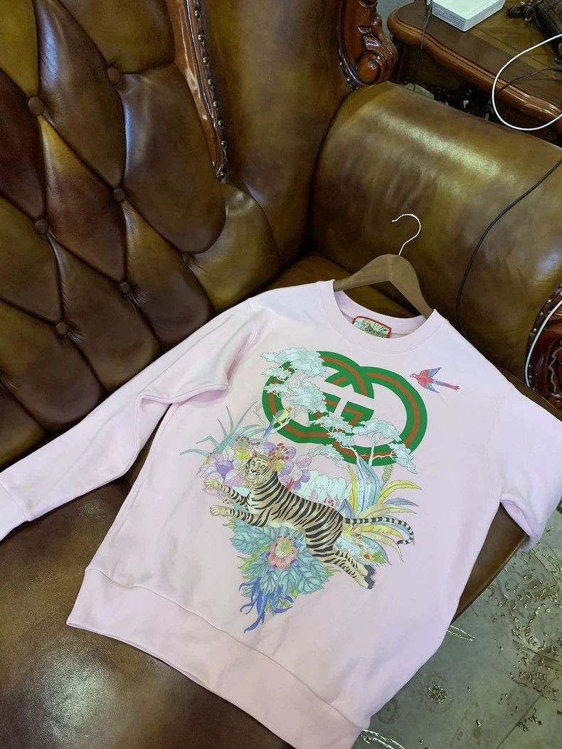 Gucci Gucci Pink Sweatshirt with Tiger Design - dmc Size US XXS / EU 40 - 4 Thumbnail