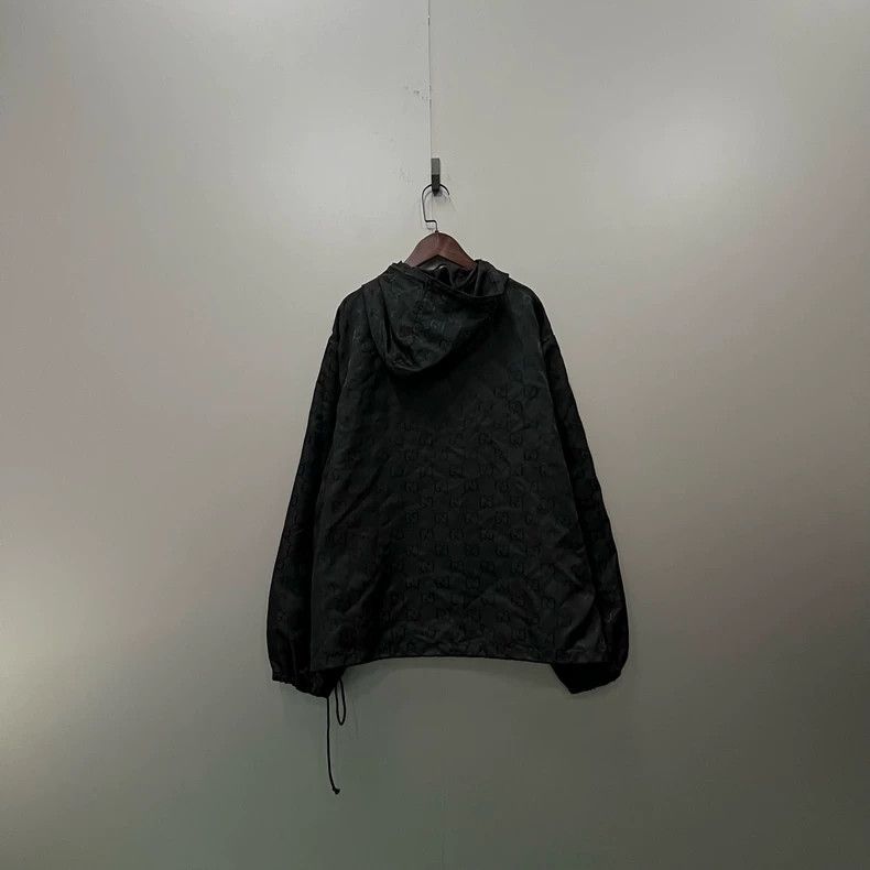 Gucci Gucci Black Hooded Logo Jacket for Men - dmc Size US M / EU 48-50 / 2 - 2 Thumbnail