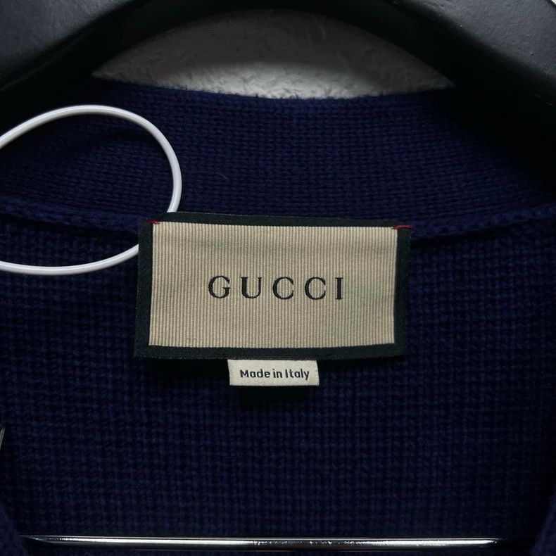 Gucci GUCCI Flame Logo Knit Cardigan Size L - dmc Size US L / EU 52-54 / 3 - 5 Thumbnail