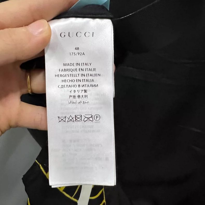Gucci GUCCI Black Yellow Striped Short Sleeve Shirt - dmc Size US M / EU 48-50 / 2 - 3 Thumbnail