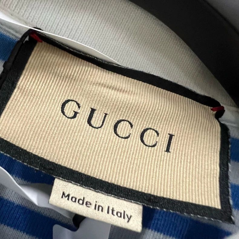 Gucci GUCCI Blue and White Striped Polo Shirt - dmc Size US M / EU 48-50 / 2 - 4 Thumbnail