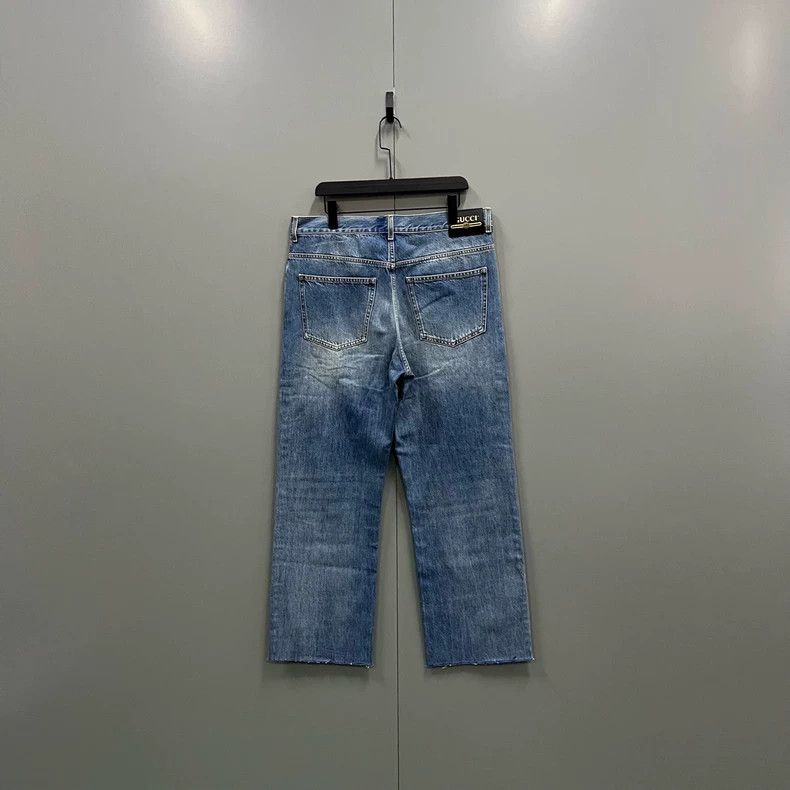 Gucci Gucci Washed Denim Wide-Leg Pants Size 36 - dmc Size US 36 / EU 52 - 2 Thumbnail