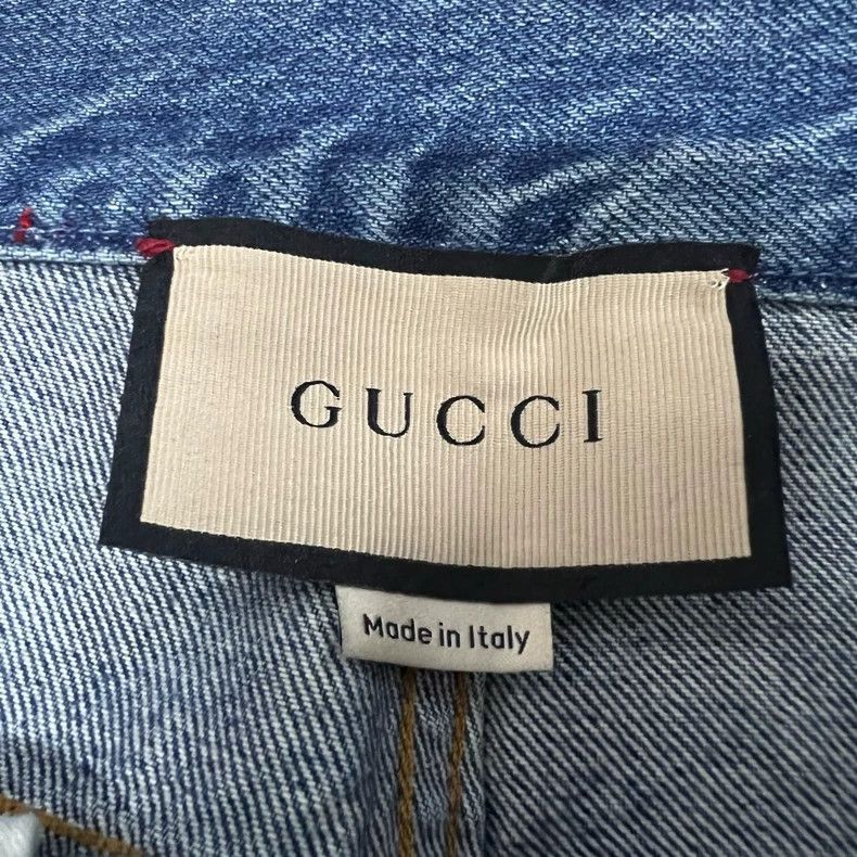 Gucci Gucci Washed Denim Wide-Leg Pants Size 36 - dmc Size US 36 / EU 52 - 4 Thumbnail