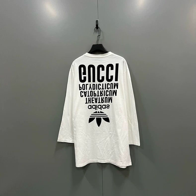 Gucci Gucci x Adidas Long Sleeve Logo Shirt - dmc Size US L / EU 52-54 / 3 - 2 Thumbnail