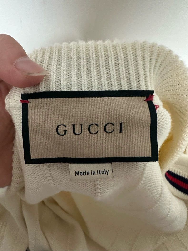 Gucci Gucci Classic Cream Cardigan with V-Neck Design - dmc Size US L / EU 52-54 / 3 - 3 Thumbnail