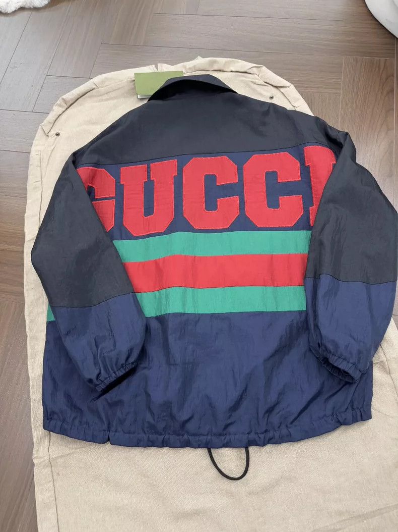 Gucci Gucci Red Green Striped Jacket with Logo - dmc Size US XXS / EU 40 - 2 Thumbnail