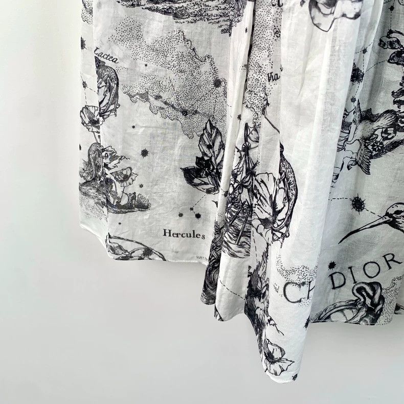 Dior Christian Dior Colorful Ink Print Cotton Skirt - dmc Size US 34 / EU 50 - 4 Thumbnail