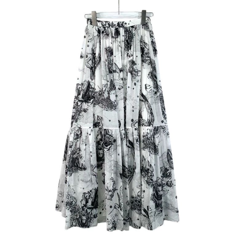 Dior Christian Dior Colorful Ink Print Cotton Skirt - dmc Size US 34 / EU 50 - 2 Thumbnail