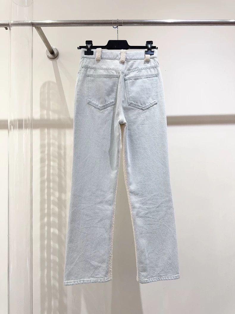 Chanel Chanel High-Waist Denim Pants with Wool Patches - dmc Size US 34 / EU 50 - 4 Thumbnail