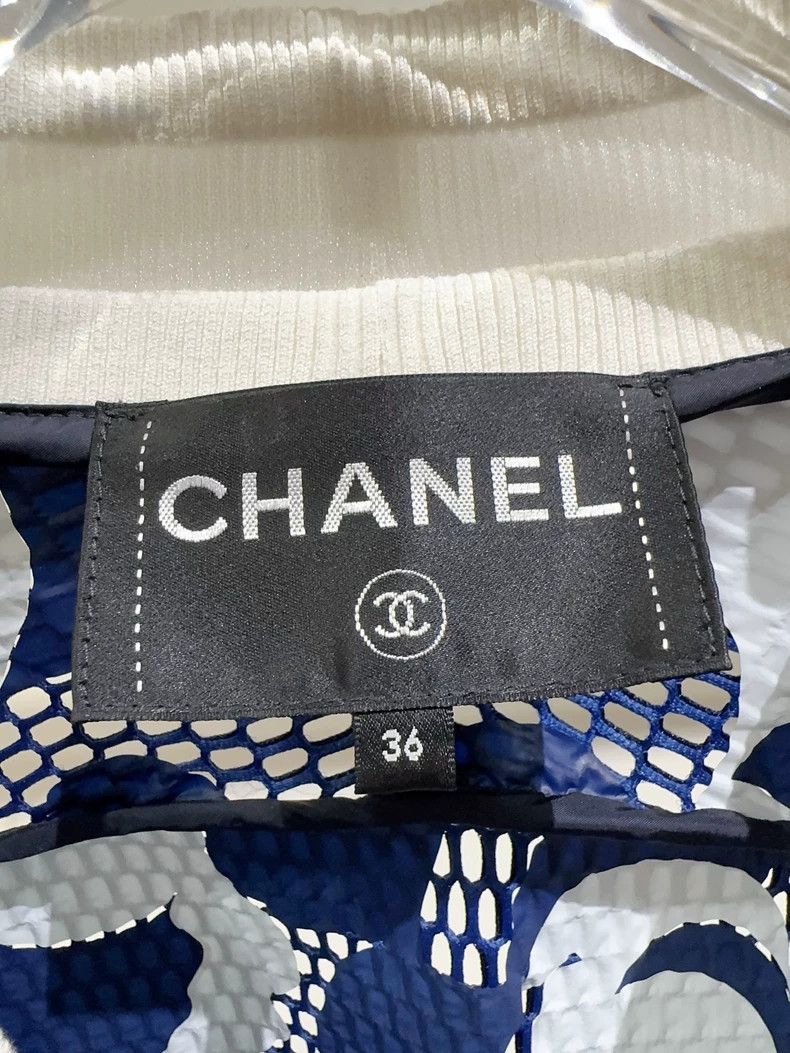 Chanel Chanel Navy Zip Jacket with Logo Detail - dmc Size US S / EU 44-46 / 1 - 3 Thumbnail