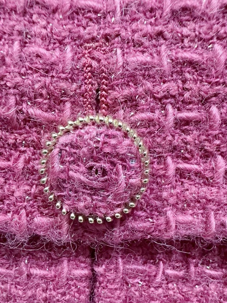 Chanel Chanel Pink Cropped Jacket with Pockets - dmc Size US L / EU 52-54 / 3 - 2 Thumbnail