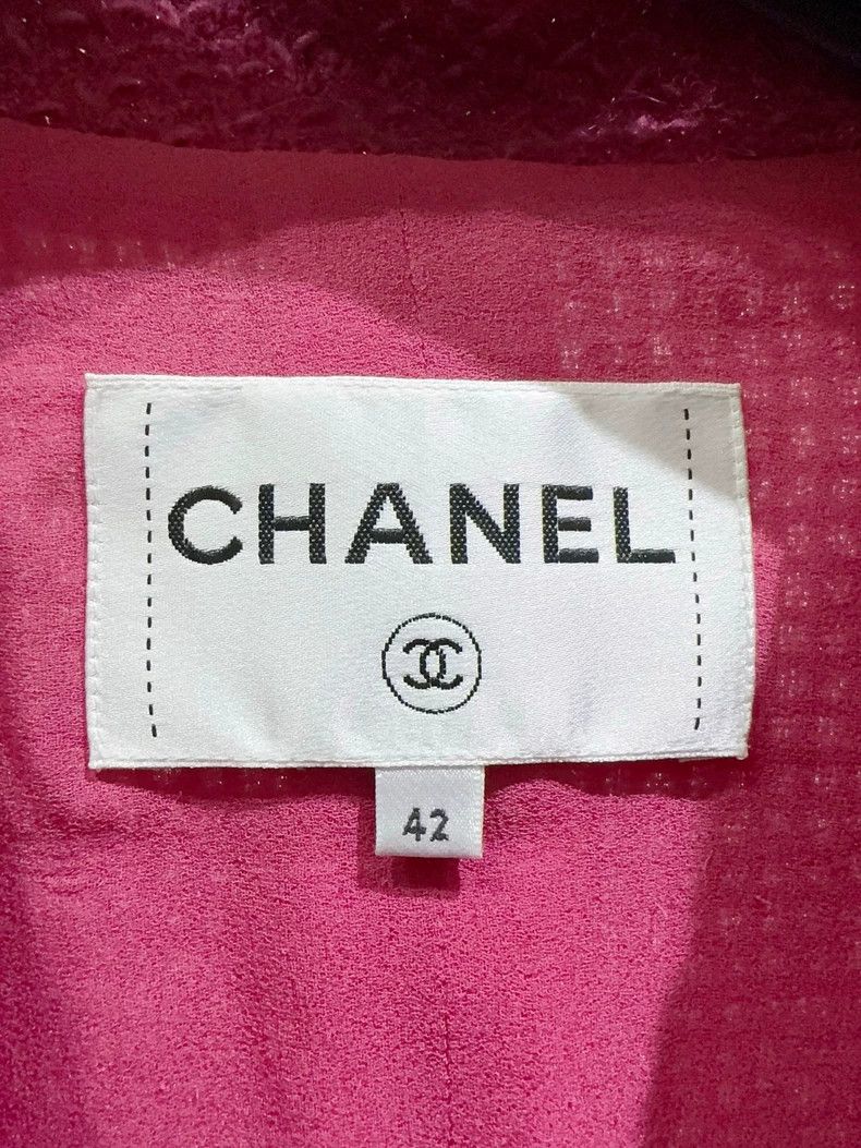 Chanel Chanel Pink Cropped Jacket with Pockets - dmc Size US L / EU 52-54 / 3 - 3 Thumbnail